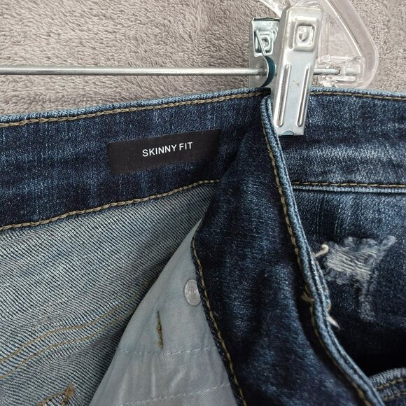 Judy Blue Skinny Fit Jeans 20W Medium Wash Distressed Raw Hem High Rise Stretchy - Picture 6 of 13